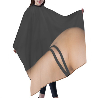 Personality  Sensual Lady Dressed In Erotic Underwear, Black Background Hair Cutting Cape