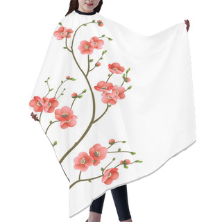 Personality  Cherry Blossom Branch Abstract Background Hair Cutting Cape