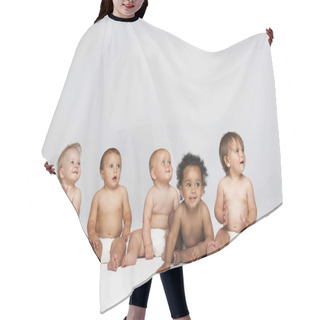 Personality  Multiethnic Babies  Looking Away Hair Cutting Cape