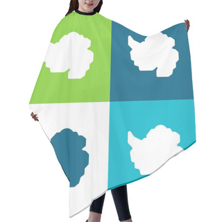 Personality  Antarctic Flat Four Color Minimal Icon Set Hair Cutting Cape