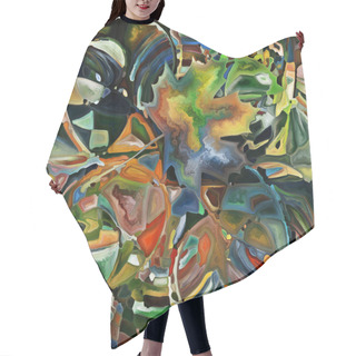Personality  Colors Of Organic Forms Series. Collage Of Abstract Elements, Art Textures And Colors On Subject Of Life, Drama, Poetry And Art Hair Cutting Cape