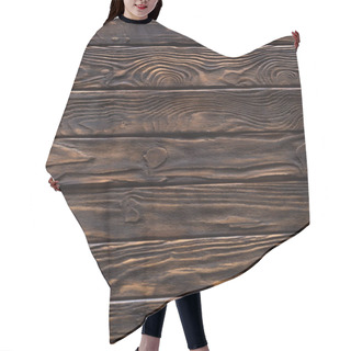 Personality  Wooden Horizontal Planks Painted In Brown Background Hair Cutting Cape