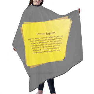 Personality  Modern Design Banner In Luxury Colors. Fresh Banner With Little Hair Cutting Cape