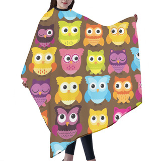 Personality  Seamless And Tileable Vector Owl Background Pattern Hair Cutting Cape