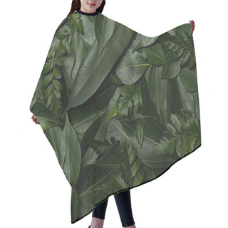 Personality  Green Fresh Leaves Background With Copy Space Hair Cutting Cape