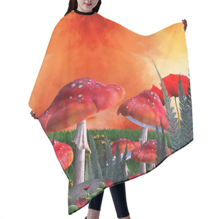 Personality  Mushrooms Place Hair Cutting Cape