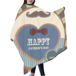Personality  Happy Fathers Day Card Vintage Retro Hair Cutting Cape