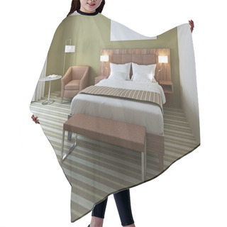 Personality  Beautiful Double Bed In Olive Bedroom Hair Cutting Cape