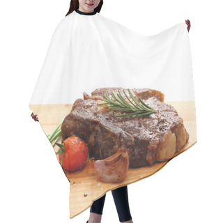 Personality  Steak Rib-eye Garnished With Grilled Hair Cutting Cape