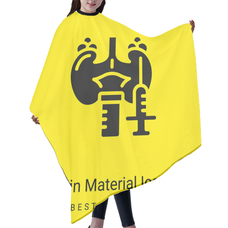 Personality  Adrenal Gland Minimal Bright Yellow Material Icon Hair Cutting Cape