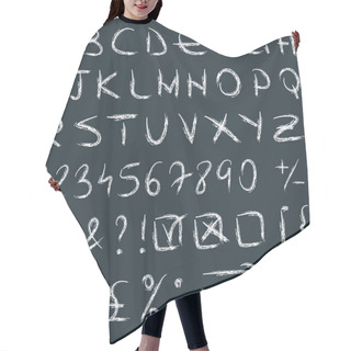 Personality  Hand Drawn Alphabet Vector Hair Cutting Cape