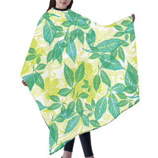 Personality  Floral Pattern With Leafs Hair Cutting Cape