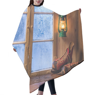 Personality  Warm Cottage In A Winter Evening Hair Cutting Cape