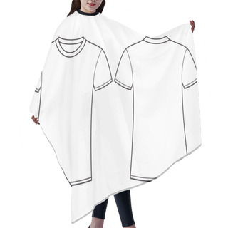 Personality  Blank T-shirt Templateck Hair Cutting Cape