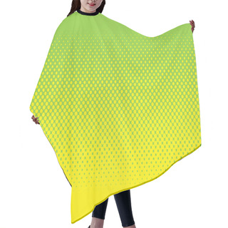 Personality  Green And Yellow Halftone Pattern Hair Cutting Cape