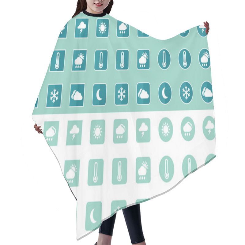 Personality  Weather icons hair cutting cape