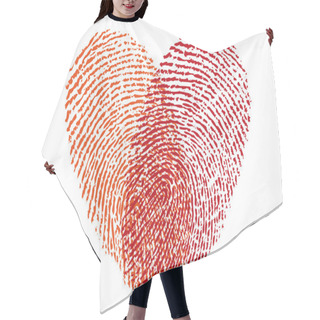 Personality  Red Fingerprint Heart, Vector Hair Cutting Cape