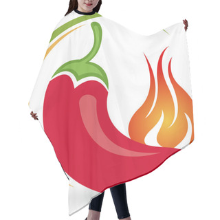 Personality  Hot Chilly Logo Hair Cutting Cape