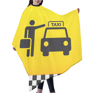 Personality  Taxi Theme With Passenger Hair Cutting Cape