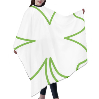 Personality  Green Lucky Four Leaf Clover Hair Cutting Cape