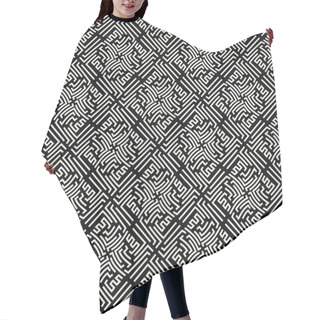 Personality  Abstract Geometric Line Graphic Maze Pattern Background Hair Cutting Cape