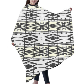 Personality  Geometric Art Deco Pattern With Thick Black Lines Hair Cutting Cape