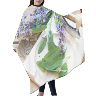 Personality  Sage Leaves And Blossoms Hair Cutting Cape
