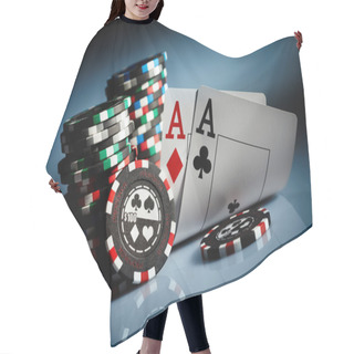 Personality  Gambling Chips Hair Cutting Cape
