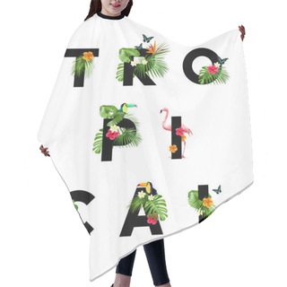 Personality  Tropical Letters Vector Hair Cutting Cape
