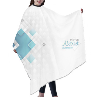 Personality  Abstract Vector Futuristic Background With Square Shapes. Hair Cutting Cape
