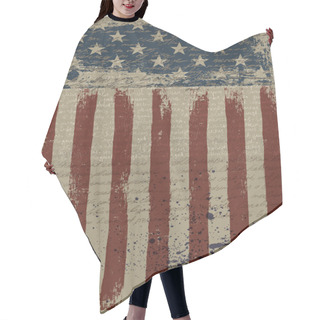 Personality  Aged American Patriotic Background. Vector Illustration, EPS10. Hair Cutting Cape