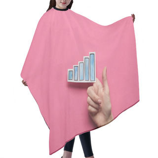 Personality  Elevated View Of Excellent Chart With Thumb Up On Pink Background Hair Cutting Cape