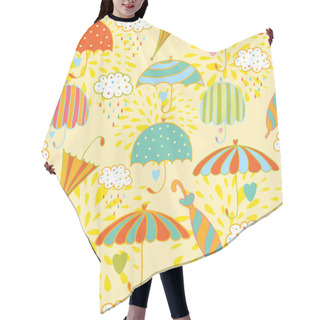 Personality  Colorful Seamless Pattern With Umbrellas. Hair Cutting Cape