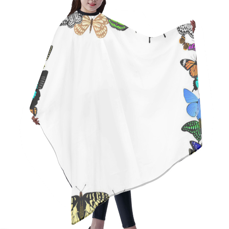 Personality  Butterfly Border Vector Hair Cutting Cape