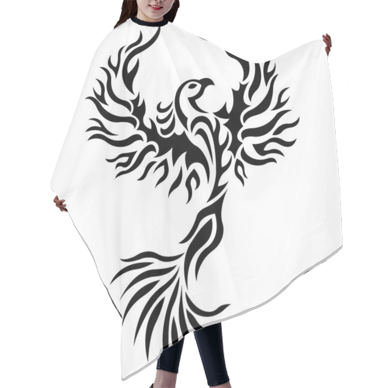 Personality  Vector Illustration Of Fantasy Firebird, Phoenix Hair Cutting Cape