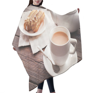 Personality  Milk Tea With Eclairs Hair Cutting Cape