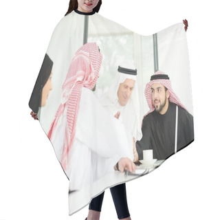 Personality  Business Shaking Hands Hair Cutting Cape