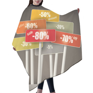 Personality  Selection Of Discout Signs Hair Cutting Cape