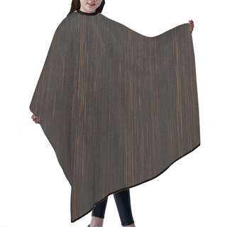 Personality  Background Of Dark Brown, Wooden Flooring, Top View Hair Cutting Cape