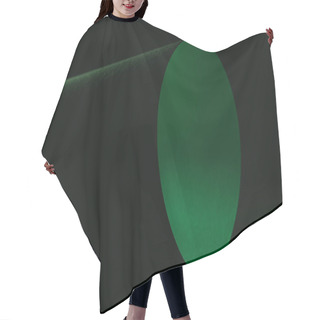 Personality  Green Warping Paper For Decoration On Black  Hair Cutting Cape