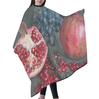 Personality  Still Life Of Pomegranates And Grapes Hair Cutting Cape