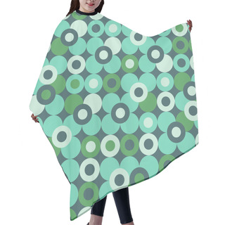 Personality  Abstract Seamless Pattern With Colorful Circles. Hair Cutting Cape