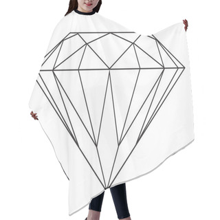 Personality  Diamond Outline Hair Cutting Cape