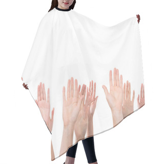 Personality  People Raising Hands Hair Cutting Cape