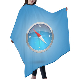 Personality  Glossy Compass. Vector Illustration. Hair Cutting Cape