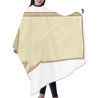 Personality  Golden Comics Speech Bubble With Rectangular Shape Isolated On White Background Hair Cutting Cape
