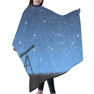 Personality  Telescope On The Grass Under The Stars Hair Cutting Cape