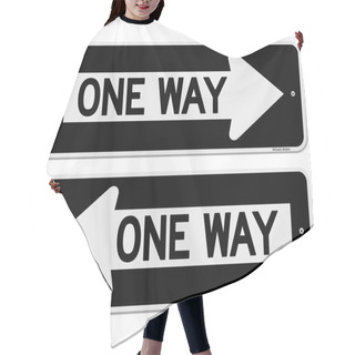 Personality  One Way Sign Hair Cutting Cape