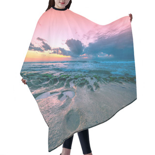 Personality  Volcanic Beach At Hawaii At Beautiful Sunset Hair Cutting Cape