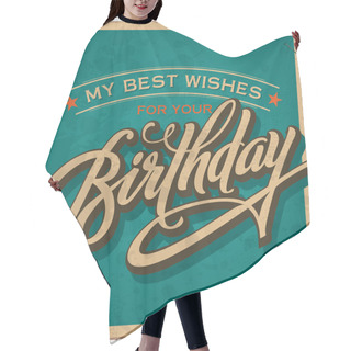 Personality  Hand-lettered Vintage Birthday Card (vector) Hair Cutting Cape